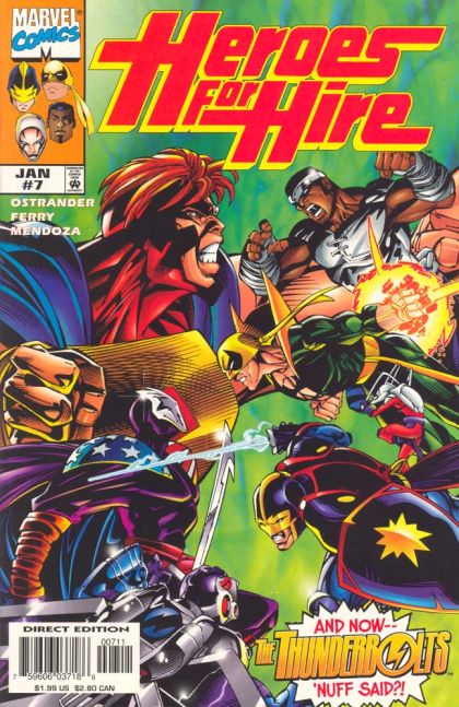 Heroes For Hire, Vol. 1 The Thunderbolts Take Over |  Issue#7A | Year:1997 | Series: Heroes For Hire | Pub: Marvel Comics | Direct Edition