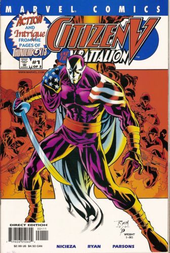 Citizen V and the V-Battalion Voices Shouting Silently |  Issue#1A | Year:2001 | Series: Thunderbolts | Pub: Marvel Comics | Direct Edition
