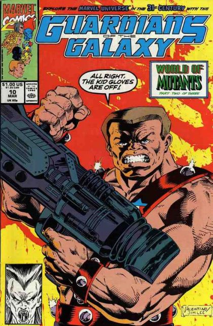 Guardians of the Galaxy, Vol. 1 World of Mutants, 2/3: Tell Them The Overmen Are Here |  Issue#10A | Year:1991 | Series: Guardians of the Galaxy | Pub: Marvel Comics | Direct Edition