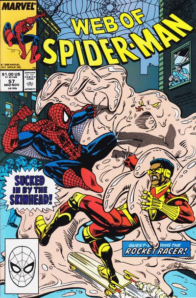 Web of Spider-Man, Vol. 1 Flesh And Blood |  Issue#57A | Year:1989 | Series: Spider-Man | Pub: Marvel Comics | Direct Edition