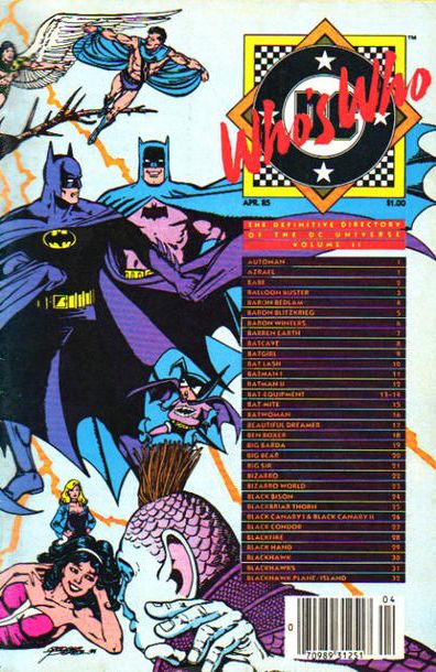 Who's Who: The Definitive Directory of the DC Universe Automan To Blackhawk Plane/Island |  Issue#2B | Year:1985 | Series: Who's Who? | Pub: DC Comics | Newsstand Edition