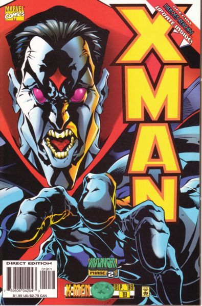 X-Man Onslaught - Shades of Grey |  Issue#19A | Year:1996 | Series: X-Men | Pub: Marvel Comics | Direct Edition