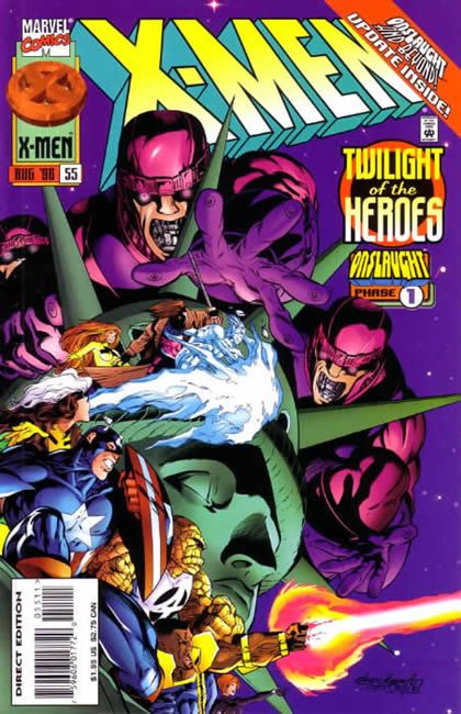 X-Men, Vol. 1 Onslaught - Invasion |  Issue#55A | Year:1996 | Series: X-Men | Pub: Marvel Comics | Direct Edition