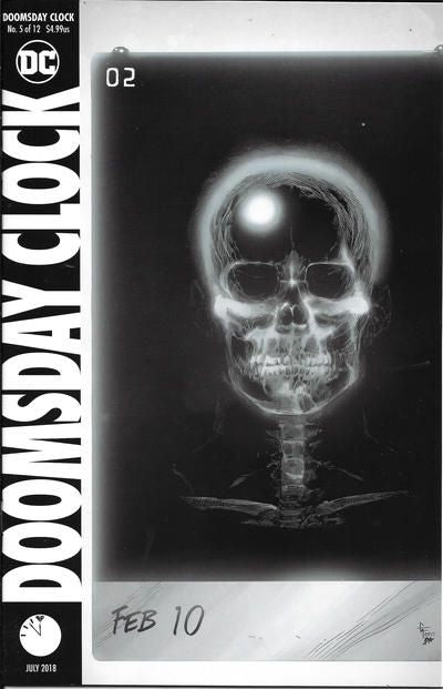 Doomsday Clock There Is No God |  Issue#5A | Year:2018 | Series:  | Pub: DC Comics | Regular Gary Frank Cover