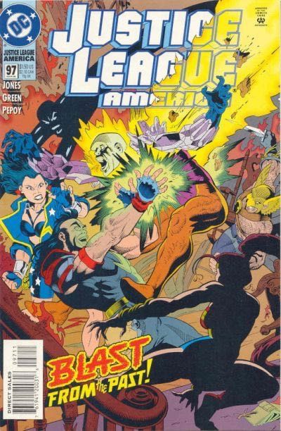 Justice League / International / America A Burning Coal |  Issue#97A | Year:1995 | Series: Justice League | Pub: DC Comics | Direct Edition