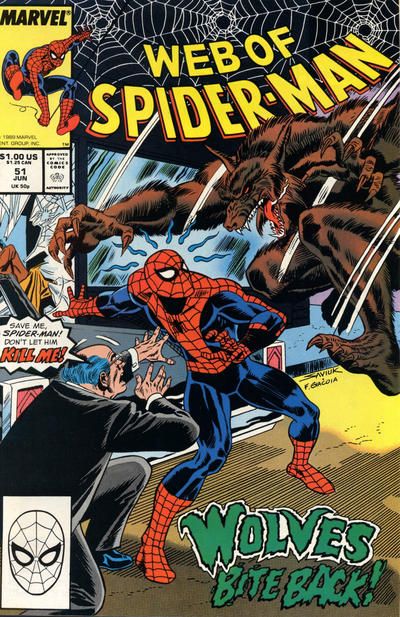 Web of Spider-Man, Vol. 1 The Crimelord of New York! |  Issue#51A | Year:1989 | Series: Spider-Man | Pub: Marvel Comics | Direct Edition
