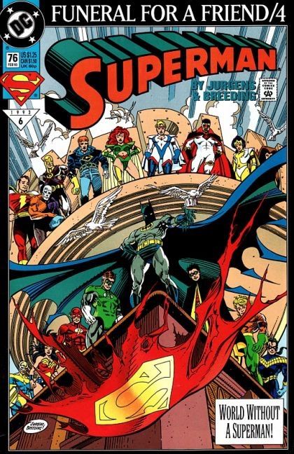 Superman, Vol. 2 Funeral For a Friend - Part 4: Metropolis Mailbag II |  Issue#76A | Year:1992 | Series: Superman | Pub: DC Comics | Direct Edition