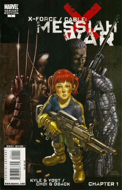 X-Force / Cable: Messiah War Messiah War - Chapter 1 |  Issue#1B | Year:2009 | Series:  | Pub: Marvel Comics | Mike Choi & Sonia Oback 50/50 Cover