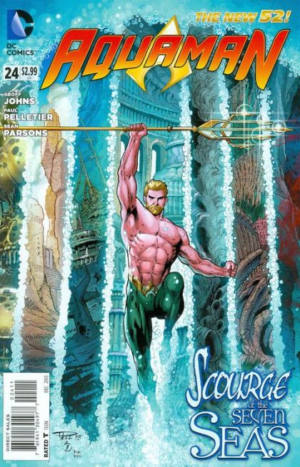 Aquaman, Vol. 7 Death Of A King, Chapter Six: Secret of The Seven Seas |  Issue#24A | Year:2013 | Series: Aquaman | Pub: DC Comics | Paul Pelletier Regular Cover