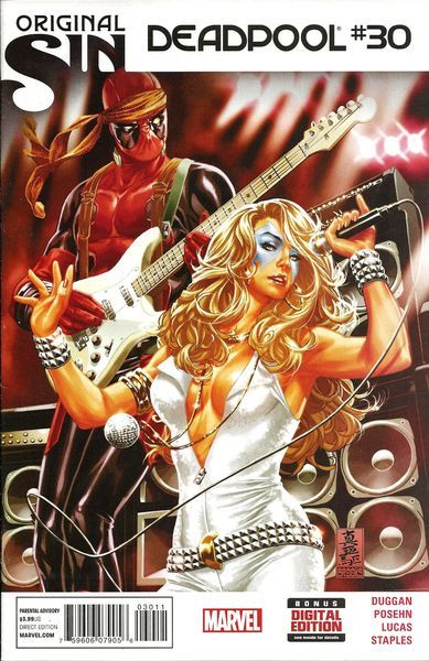 Deadpool, Vol. 4 Original Sin - The Brave And The Blonde |  Issue#30A | Year:2014 | Series: Deadpool | Pub: Marvel Comics | Regular Mark Brooks Cover