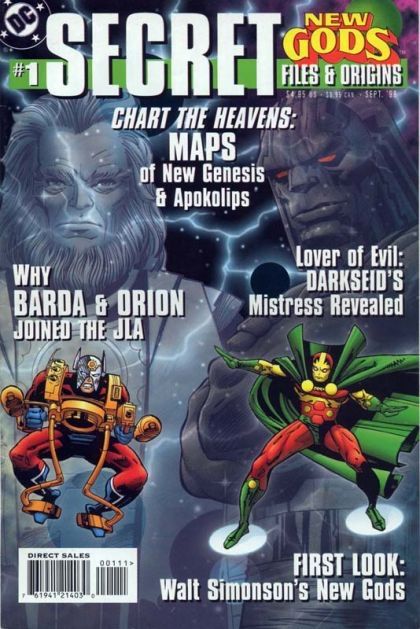 New Gods Secret Files Learn... And Live! / The Beginning of The End... / Lost Pages: Orion And Big Barda Join The JLA |  Issue#1 | Year:1998 | Series: New Gods | Pub: DC Comics | Direct Edition