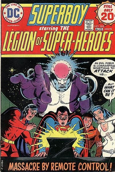 Superboy, Vol. 1 Massacre by Remote Control |  Issue#203A | Year:1974 | Series: Superboy | Pub: DC Comics |