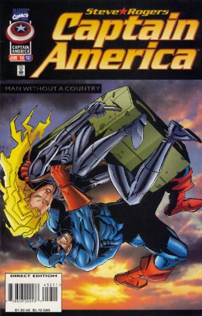 Captain America, Vol. 1 Man Without A Country, Part 3: Plan 'B' |  Issue#452A | Year:1996 | Series: Captain America | Pub: Marvel Comics | Direct Edition
