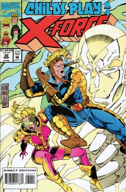 X-Force, Vol. 1 Child's Play - First Move: with a Roll of the Dice |  Issue#32A | Year:1994 | Series: X-Force | Pub: Marvel Comics | Direct Edition