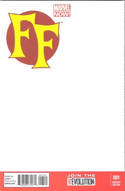 FF, Vol. 2 Parts Of A Hole |  Issue#1E | Year:2012 | Series: Fantastic Four | Pub: Marvel Comics | Blank Variant Cover