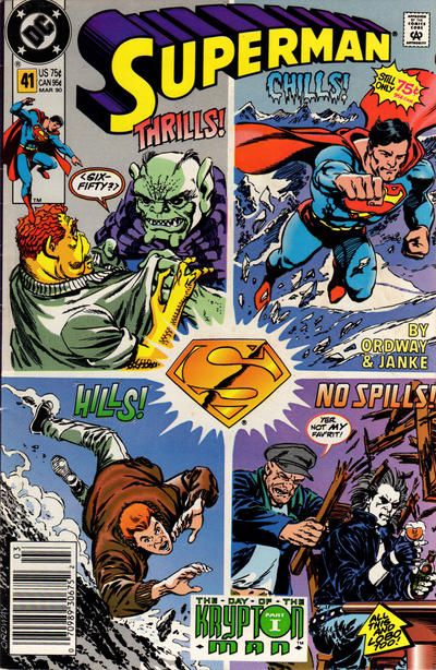Superman, Vol. 2 The Nature Of The Beast |  Issue#41B | Year:1990 | Series: Superman | Pub: DC Comics | Newsstand Edition