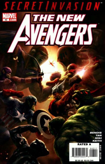 New Avengers, Vol. 1 Secret Invasion  |  Issue#43A | Year:2008 | Series:  | Pub: Marvel Comics | Aleksi Briclot Regular
