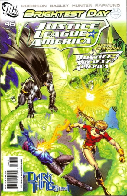 Justice League of America, Vol. 2 Brightest Day - The Dark Things, Part One / Cogs, Part 1 |  Issue#46A | Year:2010 | Series: Justice League | Pub: DC Comics | Mark Bagley and Jesus Merino Regular Cover