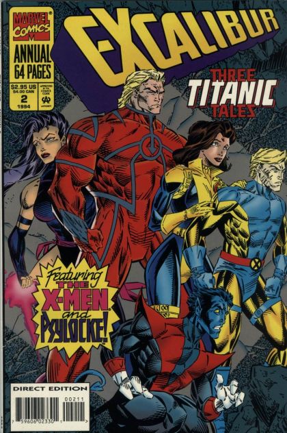 Excalibur, Vol. 1 Annual The Interpretation Of Dreams; Black Queen Rising; A Change of Worlds |  Issue#2A | Year:1994 | Series: Excalibur | Pub: Marvel Comics | Direct Edition