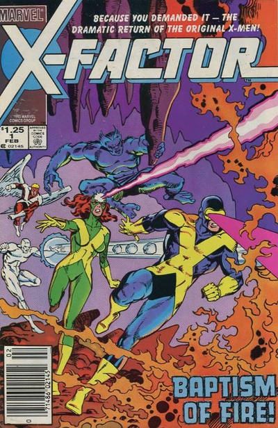 X-Factor, Vol. 1 Third Genesis |  Issue#1B | Year:1986 | Series: X-Factor | Pub: Marvel Comics | Newsstand Edition