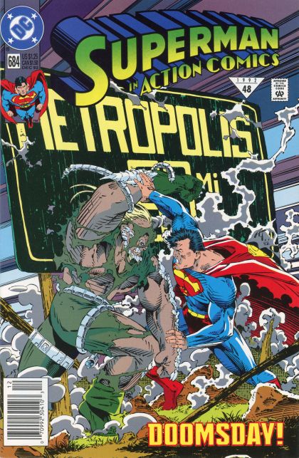 Action Comics, Vol. 1 Doomsday! - Part 5: ...Doomsday Is Near |  Issue#684B | Year:1992 | Series:  | Pub: DC Comics |