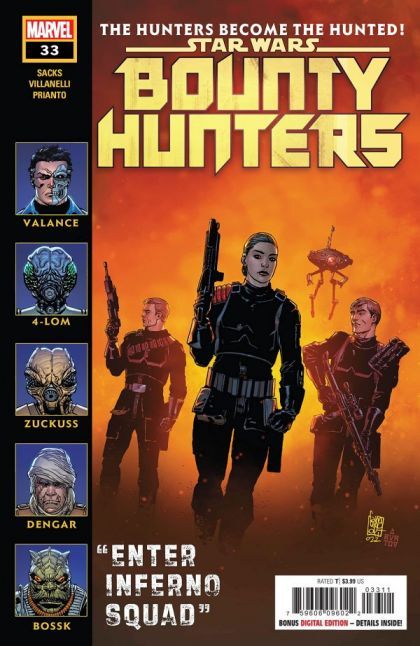Star Wars: Bounty Hunters (Marvel Comics) In the Crosshairs of Inferno Squad |  Issue#33A | Year:2023 | Series: Star Wars | Pub: Marvel Comics | Giuseppe Camuncoli Regular