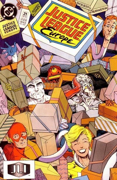 Justice League Europe / International Blood, Sweat and Tabloids |  Issue#21A | Year:1990 | Series: JLA | Pub: DC Comics | Direct Edition