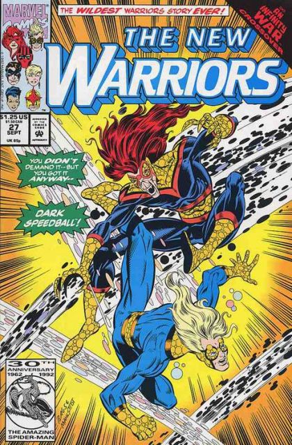 The New Warriors, Vol. 1 Infinity War - Dark Sides |  Issue#27A | Year:1992 | Series: New Warriors | Pub: Marvel Comics | Direct Edition