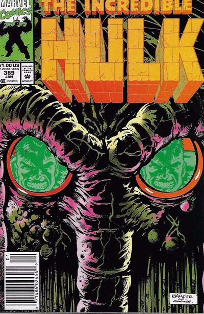 The Incredible Hulk, Vol. 1 Of Man And Man-Thing |  Issue#389B | Year:1991 | Series: Hulk | Pub: Marvel Comics | Newsstand Edition