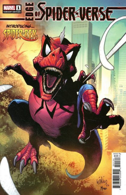 Edge of Spider-Verse, Vol. 2 Spider-Laird: Something Wicked This Way Comes; Araña: The Hero Within; Spider-Rex: Spider-Rex!!!; Spider-Noir: My Dame… My Destiny |  Issue#1G | Year:2022 | Series:  | Pub: Marvel Comics | Leinil Francis Yu Variant