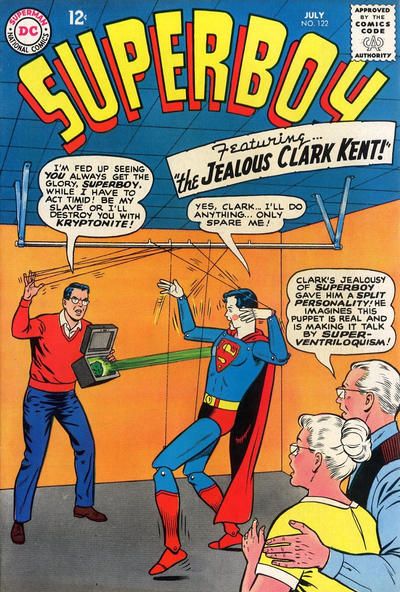 Superboy, Vol. 1 The Jealous Clark Kent; Clark Kent's Butler; The Fugitive Krypto |  Issue#122 | Year:1965 | Series: Superboy | Pub: DC Comics |