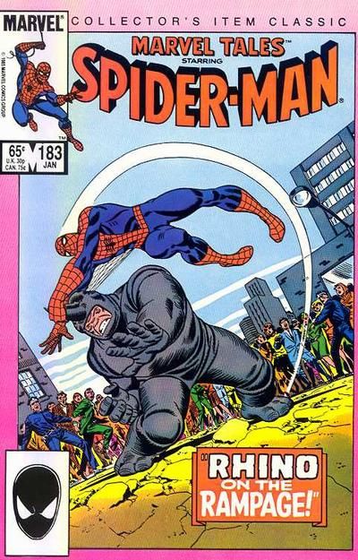 Marvel Tales, Vol. 2 Rhino on the Rampage |  Issue#183A | Year:1986 | Series: Spider-Man | Pub: Marvel Comics |
