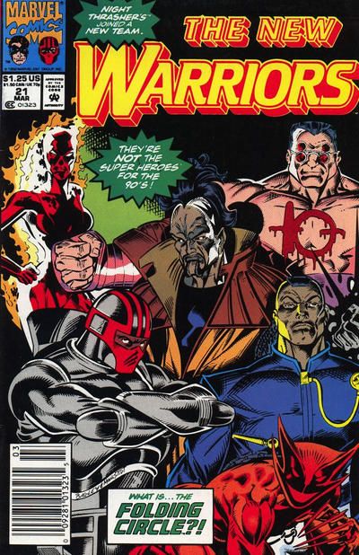 The New Warriors, Vol. 1 The Folding Circle |  Issue#21B | Year:1992 | Series: New Warriors | Pub: Marvel Comics | Newsstand Edition