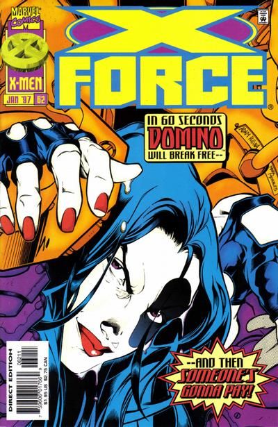 X-Force, Vol. 1 Human Nature |  Issue#62A | Year:1996 | Series: X-Force | Pub: Marvel Comics | Direct Edition