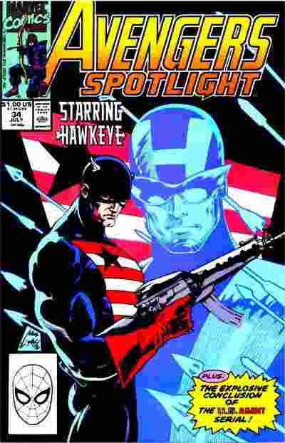 Avengers: Spotlight, Vol. 1 The Xenophobic Man, Part 4: The Ends and the Means/Ashes |  Issue#34A | Year:1990 | Series: Avengers | Pub: Marvel Comics | Direct Edition
