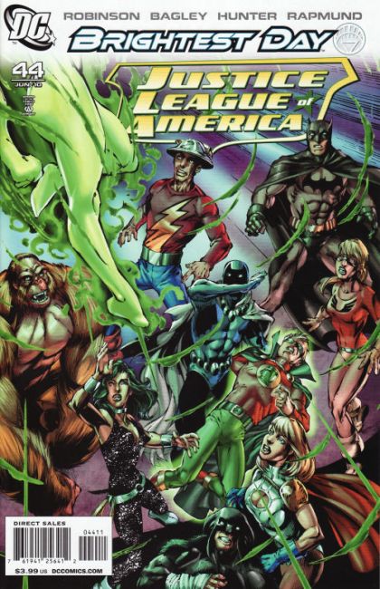 Justice League of America, Vol. 2 Brightest Day - Devil In The Details |  Issue#44A | Year:2010 | Series: Justice League | Pub: DC Comics | Mark Bagley & Rob Hunter Regular Cover
