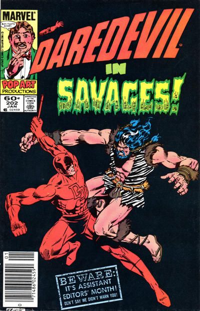 Daredevil, Vol. 1 Savages / A Life In The Day! |  Issue#202B | Year:1984 | Series: Daredevil | Pub: Marvel Comics | Newsstand Edition