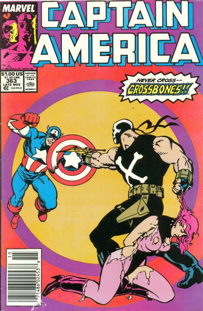 Captain America, Vol. 1 Moon Over Madripoor / Malus Aforethought |  Issue#363B | Year:1989 | Series: Captain America | Pub: Marvel Comics | Newsstand Edition