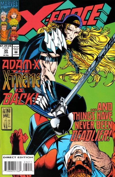 X-Force, Vol. 1 Something Worth Fighting For |  Issue#30A | Year:1993 | Series: X-Force | Pub: Marvel Comics