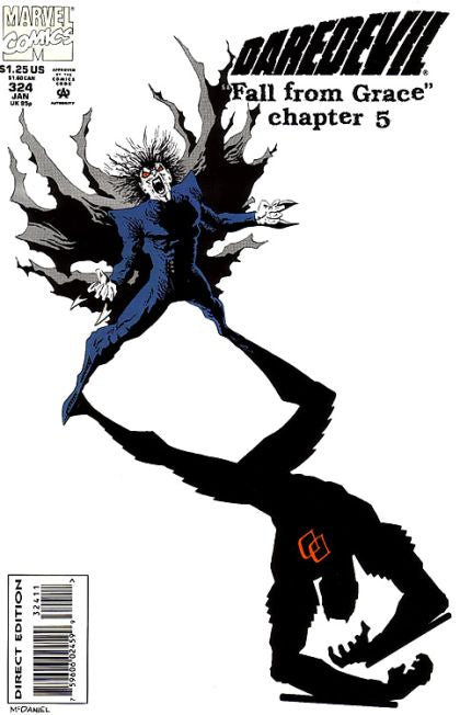Daredevil, Vol. 1 Fall From Grace, Part 5: Descent |  Issue#324A | Year:1993 | Series: Daredevil | Pub: Marvel Comics | Direct Edition