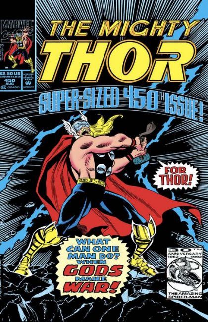 Thor, Vol. 1 When Gods Make War / The End Of Ego / And They Shall Call Thee...Bloodaxe |  Issue#450A | Year:1992 | Series: Thor | Pub: Marvel Comics | Direct Edition