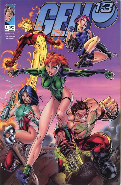 Gen 13, Vol. 2 (1995-2002) Among Friends And Enemies, Part 1 |  Issue#1A | Year:1995 | Series: Gen 13 | Pub: Image Comics | J. Scott Campbell Regular