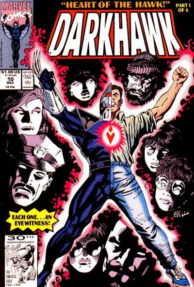Darkhawk, Vol. 1 Heart Of The Hawk, Part 1: Eyewitness |  Issue#10A | Year:1991 | Series: Darkhawk | Pub: Marvel Comics | Direct Edition