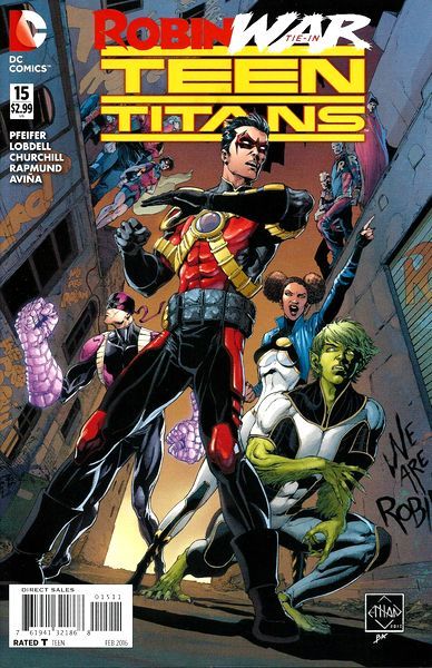 Teen Titans, Vol. 5 Robin War - On The Run |  Issue#15 | Year:2015 | Series: Teen Titans | Pub: DC Comics |