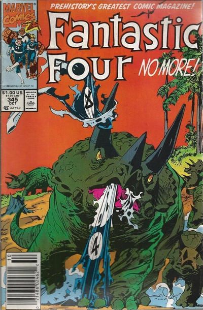 Fantastic Four, Vol. 1 The Mesozoic Mambo! |  Issue#345B | Year:1990 | Series: Fantastic Four | Pub: Marvel Comics | Newsstand Edition