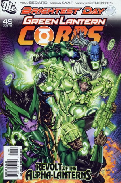 Green Lantern Corps, Vol. 1 Brightest Day - Revolt of the Alpha-Lanterns, Part 2 |  Issue#49A | Year:2010 | Series: Green Lantern | Pub: DC Comics | Ardian Syaf Regular