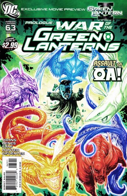 Green Lantern, Vol. 4 War Of The Green Lanterns, Prologue |  Issue#63A | Year:2011 | Series: Green Lantern | Pub: DC Comics | Gary Frank Regular