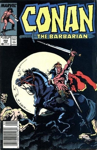 Conan the Barbarian, Vol. 1 The Seven Lives Of Thulsa Doom! |  Issue#202B | Year:1988 | Series: Conan | Pub: Marvel Comics | Newsstand Edition