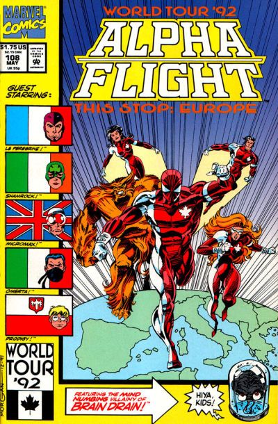 Alpha Flight, Vol. 1 World Tour '92, Part 2: The Global Village |  Issue#108A | Year:1992 | Series: Alpha Flight | Pub: Marvel Comics |