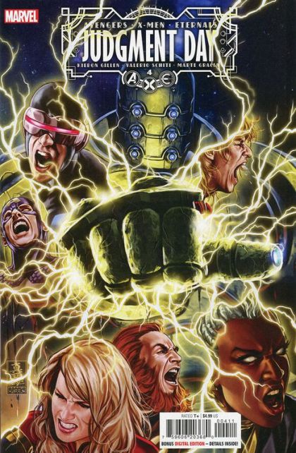 A.X.E.: Judgment Day A.X.E.: Judgment Day  |  Issue#4A | Year:2022 | Series:  | Pub: Marvel Comics | Mark Brooks Regular